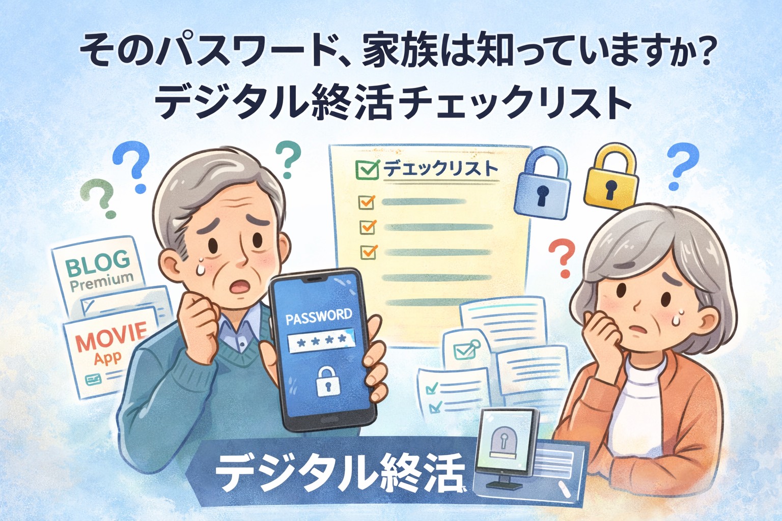 そのパスワード、家族は知っていますか？デジタル終活チェックリスト